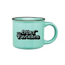 Dark blue mug with white specks holds 15 oz. The Other Favorites Ceramic Campfire Mug Mint Bandwear