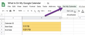 Google Sheets What Is On My Google Calendar Google Calendar Google Sheets Calendar