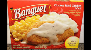 Later in the decade, swanson would introduce the exclusive home style touch of an apple and peach slices dessert to this same meal. Banquet Chicken Fried Chicken Meal Review Youtube
