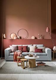 Wandfarbe Apricot Der Frische Trend Bei Der Wandgestaltung In 40 Beispielen Wohnen Wohnzimmer Farblich Gestalten Wandfarbe Wohnzimmer