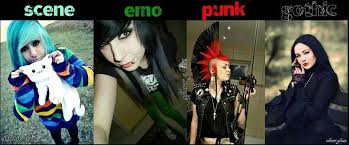 The Differences Of Scene Emo Punk And Goth Emo Emo Goth Punk