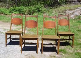 Vintage Set Of 4 Mid Century Modern Bassett Walnut High Back Dining Chairs Walnut Dining Chair High Back Dining Chairs Dining Chairs