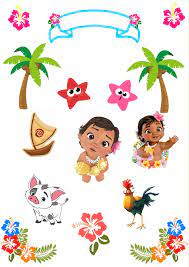 Topper Moana Moana Festa Infantil Bolo Moana Tema Moana