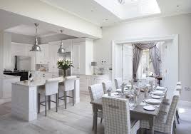 open plan kitchen dining