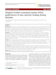 Hospital Emergency Incident Command System Heics 3rd