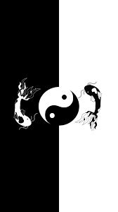 Aesthetic Black And White Koi Fish Wallpaper Pin By Itisshe On Screensavers Yin Yang Koi Ying Yang Wallpaper Yin Yang