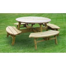 Sol 72 Outdoor Dracut Wooden Picnic Bench Wayfair Co Uk In 2020 Wooden Picnic Tables Round Picnic Table Outdoor Picnic Tables