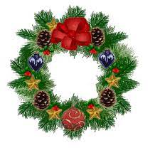 Christmas Wreaths Animated Gifs Yilbasi Celenkleri Animasyonlu Christmas Wreaths Christmas Garland Christmas Fun