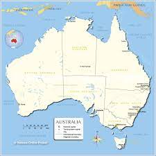 Australia Main Cities Map Administrative Map Of Australia (855Px) - Nations Online Project