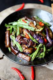 Eggplants And Green Beans Eggplant Dishes Asian Vegetables Vegetable Recipes