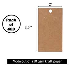 I like to use a safety pin or a lapel pin because it has a very sharp point and makes a small, tight hole that keeps the earring securely in place. 400 Pack Earring Cards Earring Card Holder Custom Earring Cards For Earring Display Hanging Earrings Bulk Earring Cards 2 X 3 5 Inches Brown Pack Of 400 Pricepulse