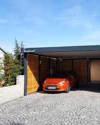 Doppel Carport Metall Haus Anbau Lubeck Modern Holz Stahlzart