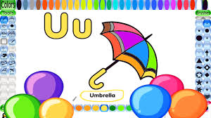 Umbrella Coloring Pages For Kids Alphabet Letter U Coloring Pages For Kids Abc For Toddlers Umbrella Color Abc Phonics Abc For Kids Homeschool Activities