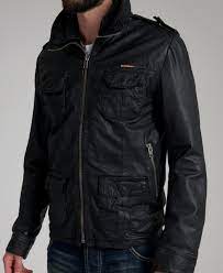 Superdry Brad Leather Jacket For Mens