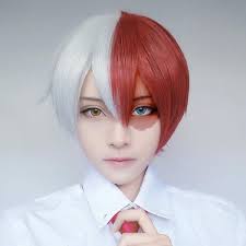 My Hero Academia Shoto Todoroki White Red Short Wig Sd01600 Syndrome Cute Kawaii Harajuku Street Fashion Store Todoroki Cosplay Cosplay Wigs Cosplay