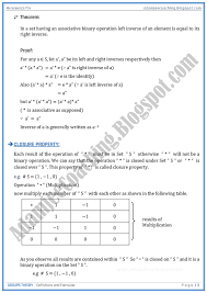 Adamjee Coaching Groups Theory Definitions And Formulae Mathematics 11th Group Theory Theory Definition Mathematics