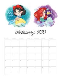 Our disney world crowd calendar helps you find the best times to visit disney's theme parks. Free Printable 2020 Princess Zodiac Calendar The Cottage Market