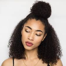 Three more stunning half up half down hairstyles. 15 Half Bun Hairstyle Curly Hair