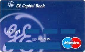 You must have got it with a starter kit when you opened capitol bank account. Bank Card Ge Capital Bank Ge Capital Bank Czech Republic Col Cz Ms 0009 1