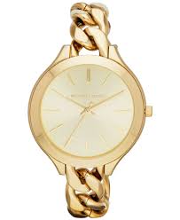 Michael Kors Women S 42mm Stainless Steel Slim Runway Bracelet Watch Michael Kors Women S Slim Runway Gold Tone Stainless Steel Bracelet Watch 42mm Mk3222 Relogio Michael Kors Relogios Femininos Michael Kors Relogio De Mulher