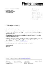 Aus dieser mahnungsvorlage in pdf können sie musterdaten, fristen, gläubiger, schuldner und die eigentliche zahlungserinnerung ansehen und so vergleichen, ob sie all diese daten zur verfügung haben. Zahlungserinnerungen Muster Vorlagen Kostenlos