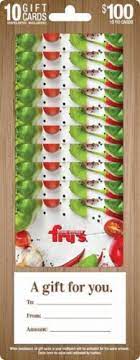 Please see back of card for issuer. Qfc Fry S 10 Gift Card 10 Pack 1 Ct