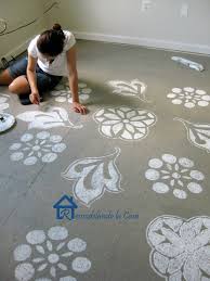 Remodelando La Casa Diy Painted Designs On Floor Diy Painted Floors Diy Painting Diy Flooring