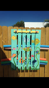 Towel Noodle Holder Pallet Pool Pool Decor Diy Pool