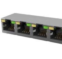 Standard Profile Cat5e Rj45 - 4 Port With Yellow Led, Shielded Without Emi  Tabs
