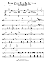 Die sonne geht immer im osten auf, und zwar überall und unabhängig vom land oder kontinent. Udo Jurgens Immer Wieder Geht Die Sonne Auf Sheet Music Download Pdf Score 125397