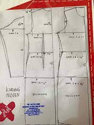 Report ukuran baju kurung moden. Pola Jubah Kurung Moden Kredit Cara Buat Pola Baju Facebook