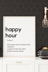 Happy Hour Drink Sign Funny Definition Print Bar Decor Gift Etsy In 2020 Gifts For Beer Lovers Personalized Prints Gifts For Wine Lovers