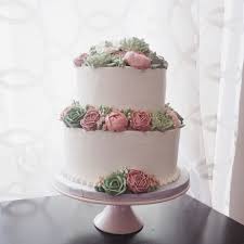 2 Tier Wedding Cake With Buttercream Flowers Birthday Cake With Flowers Wedding Cake Buttercream Flowers Buttercream Flower Cake