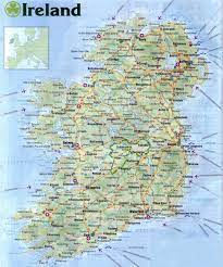 The m6 to galway diverges from this route after kinnegad, while the n5 to westport diverges at longford town. Large Road Map Of Ireland With All Cities Airports And Roads Ireland Europe Mapsland Maps Of The World