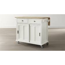 Hodedah wheeled kitchen dining room island cart with large spice rack and towel holder, beech. Belmont White Kitchen Island Reviews Crate And Barrel White Kitchen Island Portable Kitchen Island Kitchen Island Cart