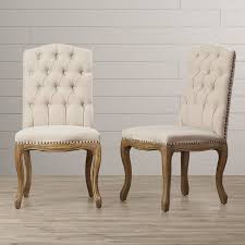 These Tan Upholstered Dining Chairs Add An Elegant Look To Your Dining Room Featuring Tufted B Upholstered Dining Chairs Dining Chairs Dining Chair Upholstery