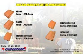 Meski harganya terbilang cukup mahal, genteng keramik memiliki kualitas yang sangat bagus. Harga Genteng Mantili Kebumen Putra Guna Group
