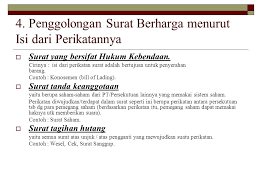 Biasanya instrumen ini tidak digunakan sebagai investasi jangka panjang melainkan hanya sebagai pembelian inventaris atau untuk pengelolaan. Surat Berharga Nurul Fibrianti Ppt Download