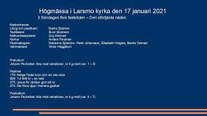 Kalender liturgi katolik januari 2021. Hogmassa I Larsmo Kyrka Den 31 Januari 2021 Youtube