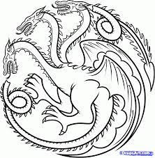 How To Draw House Targaryen House Targaryen Dragon Step 12 Dragon Drawing Dragon Tattoo Game Of Thrones Drawings
