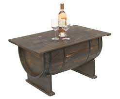 Dandibo Couchtisch Wohnzimmer Vintage Halbiertes Weinfass