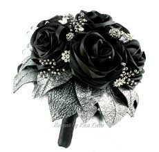 Black Bouquet Silver Bouquet Black Bridal By Bouquetbyrosaloren Black Bouquet Alternative Wedding Bouquet Silver Bouquets