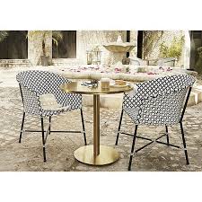 Brava Outdoor Wicker Dining Chair Reviews Cb2 Wicker Dining Chairs Bistro Table Patio Furnishings