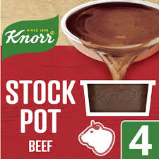 Beef bones are thicker and denser than chicken bones, so it takes longer to draw vitamins, minerals and gelatin out of the bones and into the stock. Knorr Beef Stock Pot 4 X 28 G Brittains Home Stores I English British Food Store In France