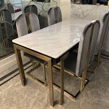 Marble bar & pub tables. Light Luxury Post Modern Marble Dining Table And Chair Combination Simpl Gold Ination Modern Simple Dining Ta Dining Tables Aliexpress