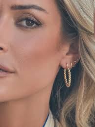 Rope Twist Hoop Earrings