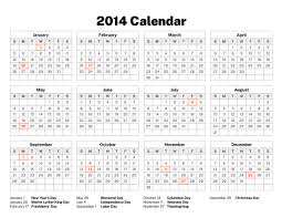 2014 Calendar In 2020