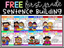 These flashcards are a fun individual or group activity for students to practice theirs s and es plurals. Free First Grade Sentence Building By Teaching Biilfizzcend Tpt