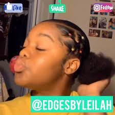 Leilah C Paul On Instagram Side Part Slick Back With Rubber Bands I Always Use These Colors Rubber Band Hairstyles Natural Hair Styles Slicked Back