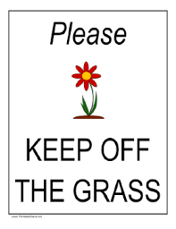 This Printable Keep Off The Grass Sign Is Pretty And Polite With A Red Flower Design Free To Download And Print Red Flowers Grass Printable Signs